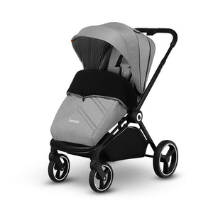 Carucior 2 in 1, Lionelo, Mika, Cadru din aluminiu, Cu landou intarit si salteluta moale, Reversibil, Maner ajustabil, Plasa de tantari, Husa de ploaie, de picioare, 22 kg, Conform cu standardele europene de securitate EN1888-1 EN1888-2, EN1466, Gri - gogobaby.ro