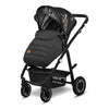 Carucior 2 in 1, Lionelo, Amber, Editie limitata Lovin\', Cadru aluminiu, Cu landou intarit si salteluta moale, Reversibil, Maner ajustabil, Huse pentru picioare, ploaie, Plasa de tantari, Geanta parinti, Pana la 22 kg, EN1888-1, EN1888-2, EN1466, Negru