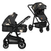 Carucior 2 in 1, Lionelo, Amber, Editie limitata Lovin\', Cadru aluminiu, Cu landou intarit si salteluta moale, Reversibil, Maner ajustabil, Huse pentru picioare, ploaie, Plasa de tantari, Geanta parinti, Pana la 22 kg, EN1888-1, EN1888-2, EN1466, Negru