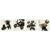 Carucior 2 in 1, Lionelo, Amber, Editie limitata Lovin\', Cadru aluminiu, Cu landou intarit si salteluta moale, Reversibil, Maner ajustabil, Huse pentru picioare, ploaie, Plasa de tantari, Geanta parinti, Pana la 22 kg, EN1888-1, EN1888-2, EN1466, Negru