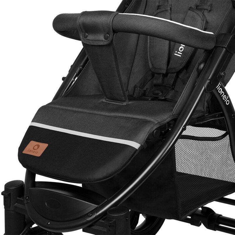 Carucior sport, Lionelo, Annet Tour Dreamin, Editie Limitata, De la nastere, Capotina impermeabila, Cu filtru UPF 50+, Cu maner reglabil, Plasa de tantari, Suport biberon, Saculet pentru picioare, Pana la 22 kg, Cu certificare TUV, Negru
