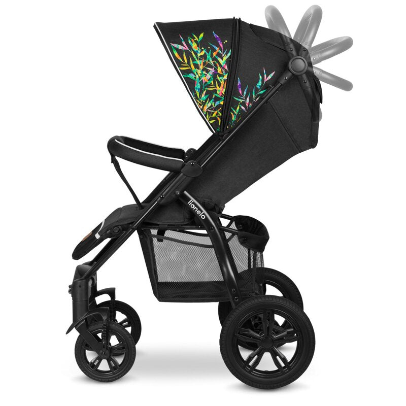 Carucior sport, Lionelo, Annet Tour Dreamin, Editie Limitata, De la nastere, Capotina impermeabila, Cu filtru UPF 50+, Cu maner reglabil, Plasa de tantari, Suport biberon, Saculet pentru picioare, Pana la 22 kg, Cu certificare TUV, Negru