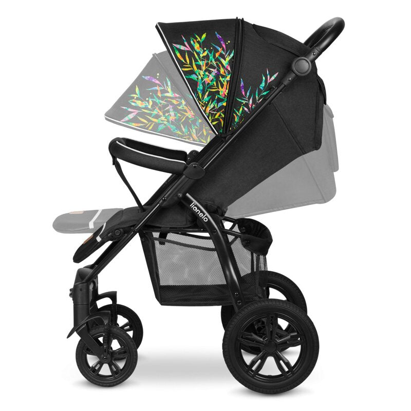 Carucior sport, Lionelo, Annet Tour Dreamin, Editie Limitata, De la nastere, Capotina impermeabila, Cu filtru UPF 50+, Cu maner reglabil, Plasa de tantari, Suport biberon, Saculet pentru picioare, Pana la 22 kg, Cu certificare TUV, Negru