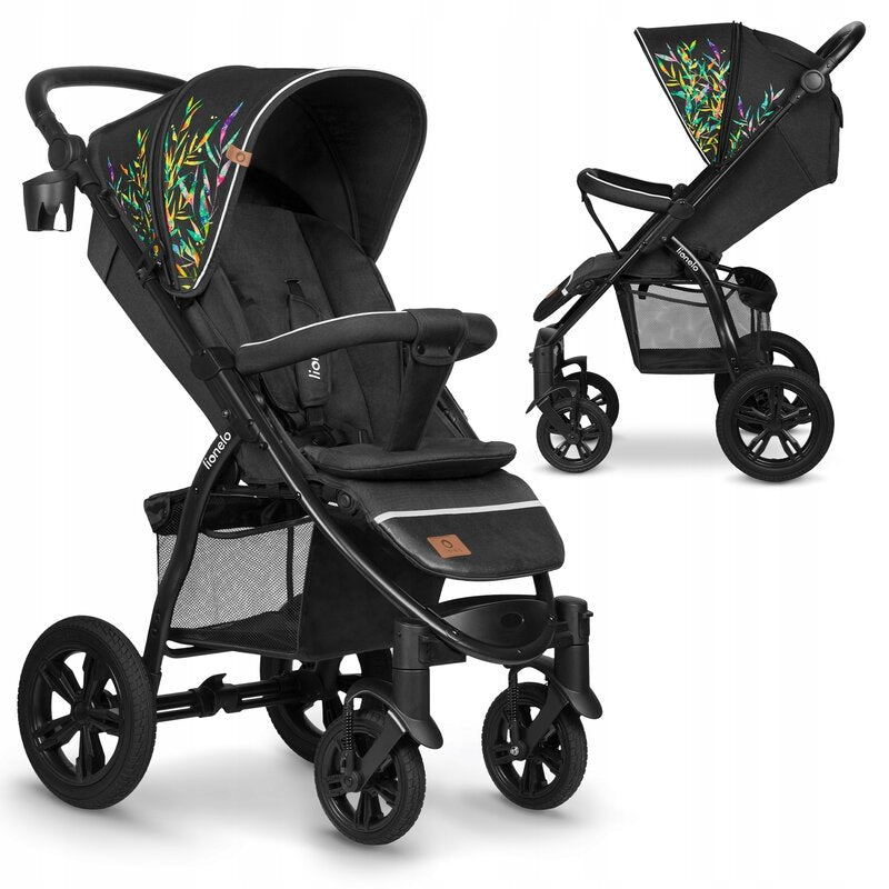Carucior sport, Lionelo, Annet Tour Dreamin, Editie Limitata, De la nastere, Capotina impermeabila, Cu filtru UPF 50+, Cu maner reglabil, Plasa de tantari, Suport biberon, Saculet pentru picioare, Pana la 22 kg, Cu certificare TUV, Negru