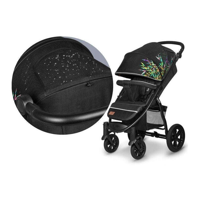 Carucior sport, Lionelo, Annet Tour Dreamin, Editie Limitata, De la nastere, Capotina impermeabila, Cu filtru UPF 50+, Cu maner reglabil, Plasa de tantari, Suport biberon, Saculet pentru picioare, Pana la 22 kg, Cu certificare TUV, Negru