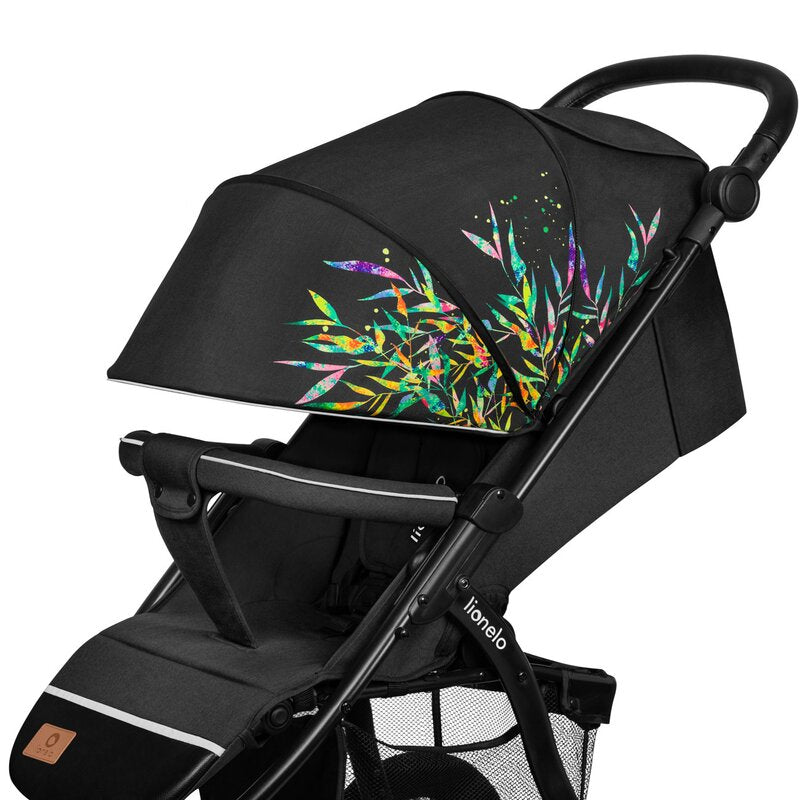 Carucior sport, Lionelo, Annet Tour Dreamin, Editie Limitata, De la nastere, Capotina impermeabila, Cu filtru UPF 50+, Cu maner reglabil, Plasa de tantari, Suport biberon, Saculet pentru picioare, Pana la 22 kg, Cu certificare TUV, Negru