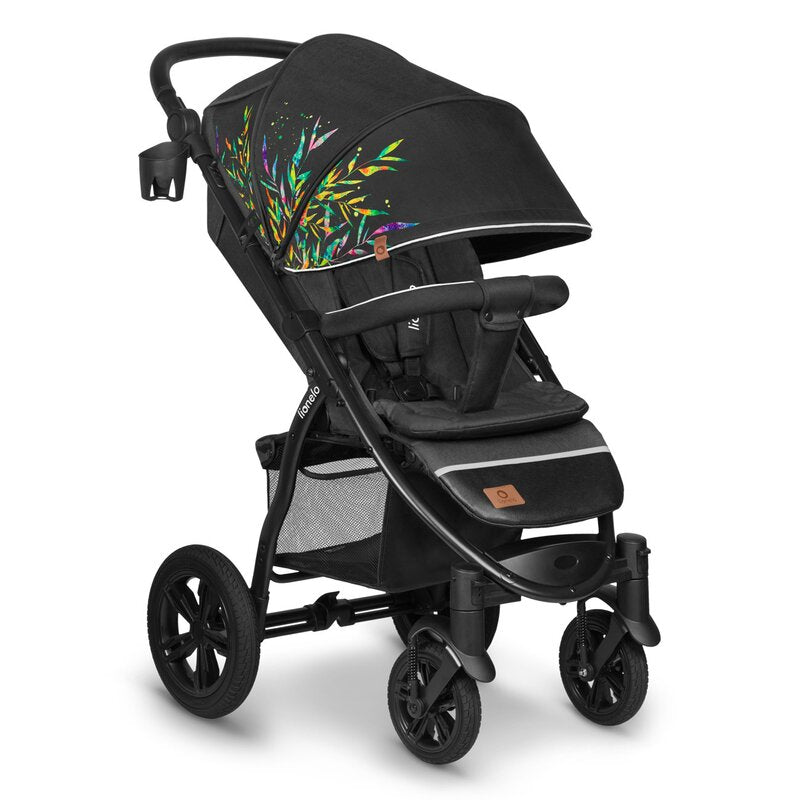 Carucior sport, Lionelo, Annet Tour Dreamin, Editie Limitata, De la nastere, Capotina impermeabila, Cu filtru UPF 50+, Cu maner reglabil, Plasa de tantari, Suport biberon, Saculet pentru picioare, Pana la 22 kg, Cu certificare TUV, Negru