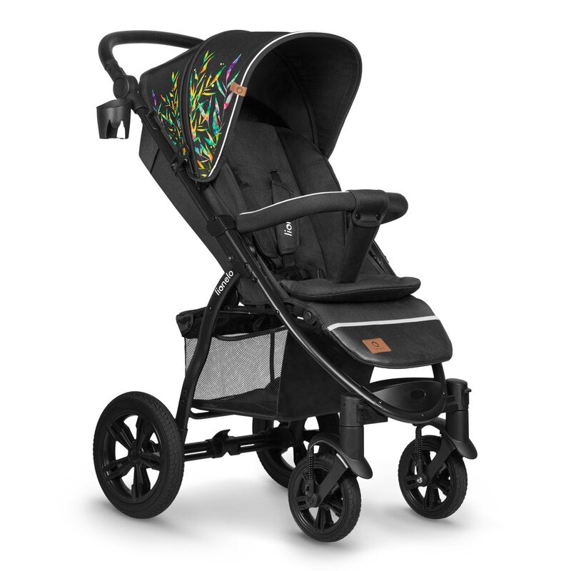 Carucior sport, Lionelo, Annet Tour Dreamin, Editie Limitata, De la nastere, Capotina impermeabila, Cu filtru UPF 50+, Cu maner reglabil, Plasa de tantari, Suport biberon, Saculet pentru picioare, Pana la 22 kg, Cu certificare TUV, Negru