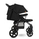 Carucior sport, Lionelo, Annet Plus, De la nastere, Cu accesorii si capotina XXL reglabila, 0 - 22 Kg, Conform cu standardele europene de securitate EN1888-1 si EN1888-2, Negru