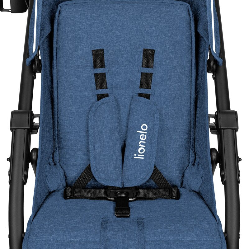 Carucior sport, Lionelo, Annet Plus, De la nastere, Cu accesorii si capotina XXL reglabila, 0 - 22 Kg, Conform cu standardele europene de securitate EN1888-1 si EN1888-2, Albastru Denim - gogobaby.ro