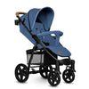 Carucior sport, Lionelo, Annet Plus, De la nastere, Cu accesorii si capotina XXL reglabila, 0 - 22 Kg, Conform cu standardele europene de securitate EN1888-1 si EN1888-2, Albastru Denim