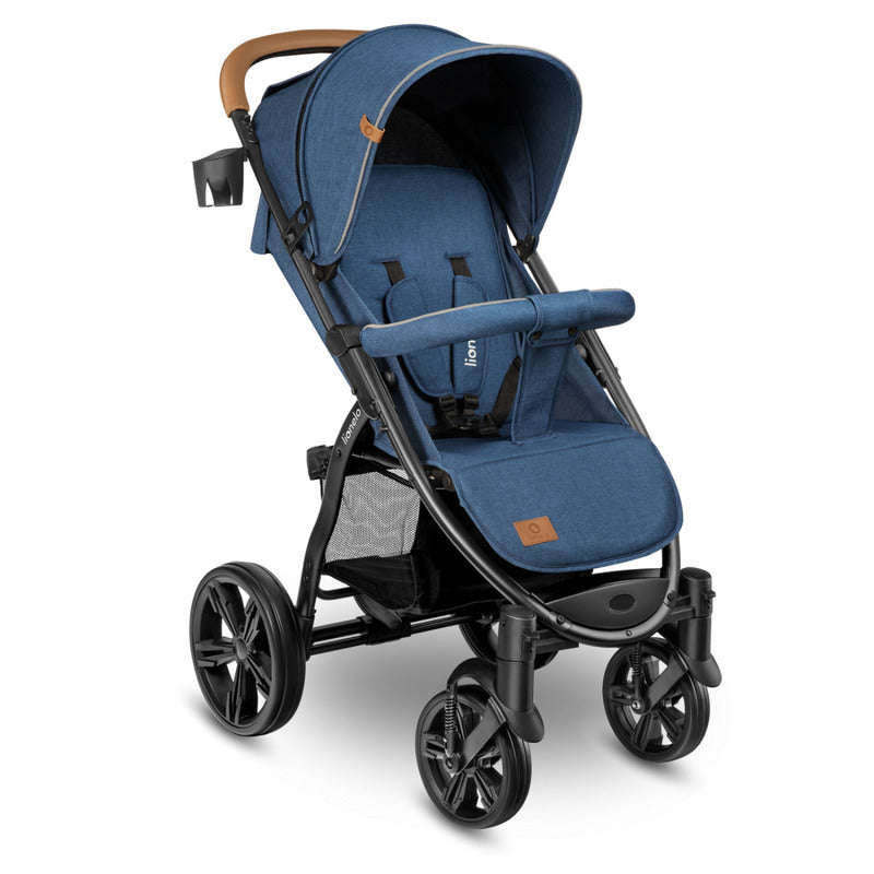 Carucior sport, Lionelo, Annet Plus, De la nastere, Cu accesorii si capotina XXL reglabila, 0 - 22 Kg, Conform cu standardele europene de securitate EN1888-1 si EN1888-2, Albastru Denim - gogobaby.ro