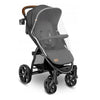 Carucior sport, Lionelo, Annet Plus, De la nastere, Cu accesorii si capotina XXL reglabila, 0 - 22 Kg, Conform cu standardele europene de securitate EN1888-1 si EN1888-2, Gri Caramel