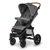 Carucior sport, Lionelo, Annet Tour, De la nastere, Cu capotina impermeabila, Cu filtru UPF 50+, Cu maner reglabil, Plasa de tantari, Suport biberon, Saculet pentru picioare, Pana la 22 kg, Cu certificare TUV, Gri