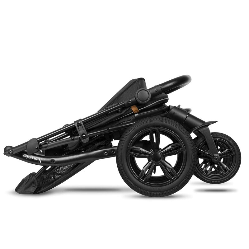 Carucior sport, Lionelo, Annet Tour, De la nastere, Cu capotina impermeabila, Cu filtru UPF 50+, Cu maner reglabil, Plasa de tantari, Suport biberon, Saculet pentru picioare, Pana la 22 kg, Cu certificare TUV, Negru - gogobaby.ro