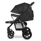 Carucior sport, Lionelo, Annet Tour, De la nastere, Cu capotina impermeabila, Cu filtru UPF 50+, Cu maner reglabil, Plasa de tantari, Suport biberon, Saculet pentru picioare, Pana la 22 kg, Cu certificare TUV, Negru