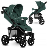 Carucior sport, Lionelo, Annet Tour, De la nastere, Cu capotina impermeabila, Cu filtru UPF 50+, Cu maner reglabil, Plasa de tantari, Suport biberon, Saculet pentru picioare, Pana la 22 kg, Cu certificare TUV, Verde