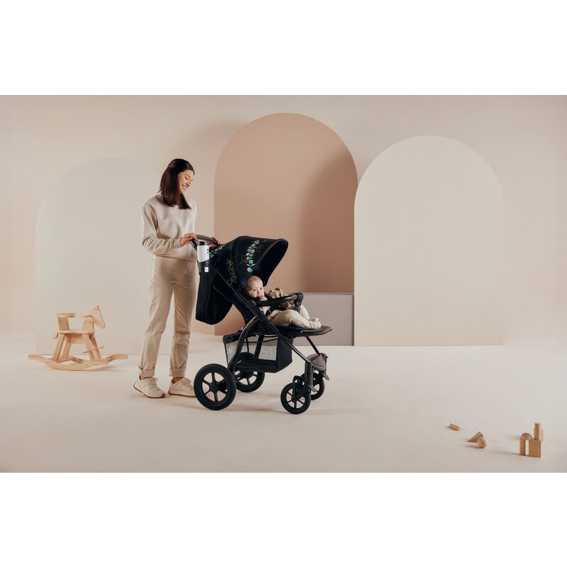 Carucior sport, Lionelo, Annet Tour Golden Moments, Editie Limitata, 0 luni+, Capotina impermeabila UPF 50+, Maner reglabil, Plasa de tantari, Suport biberon, Saculet pentru picioare, Pana la 22 kg, Certificare TUV, Negru - gogobaby.ro