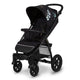 Carucior sport, Lionelo, Annet Tour Golden Moments, Editie Limitata, 0 luni+, Capotina impermeabila UPF 50+, Maner reglabil, Plasa de tantari, Suport biberon, Saculet pentru picioare, Pana la 22 kg, Certificare TUV, Negru