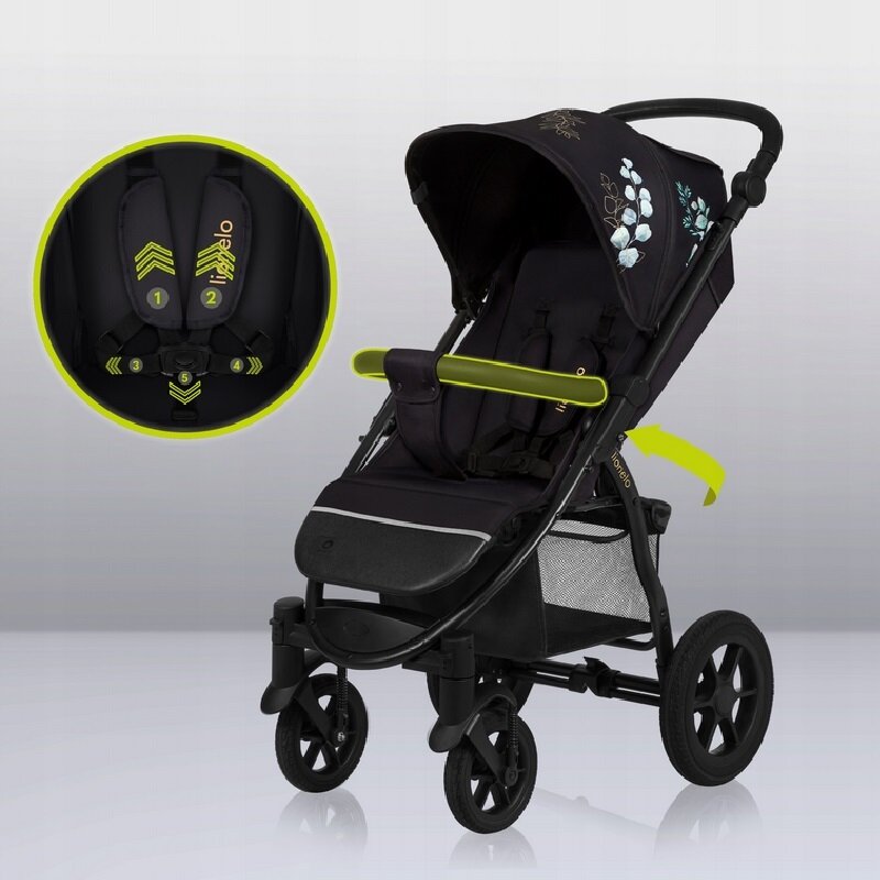 Carucior sport, Lionelo, Annet Tour Golden Moments, Editie Limitata, 0 luni+, Capotina impermeabila UPF 50+, Maner reglabil, Plasa de tantari, Suport biberon, Saculet pentru picioare, Pana la 22 kg, Certificare TUV, Negru - gogobaby.ro