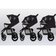 Carucior sport, Lionelo, Annet Tour Golden Moments, Editie Limitata, 0 luni+, Capotina impermeabila UPF 50+, Maner reglabil, Plasa de tantari, Suport biberon, Saculet pentru picioare, Pana la 22 kg, Certificare TUV, Negru