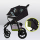 Carucior sport, Lionelo, Annet Tour Golden Moments, Editie Limitata, 0 luni+, Capotina impermeabila UPF 50+, Maner reglabil, Plasa de tantari, Suport biberon, Saculet pentru picioare, Pana la 22 kg, Certificare TUV, Negru
