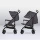 Carucior sport, Lionelo, Elia, Cu plasa de tantari, Suport de picioare reglabil, Spatar ajustabil in 4 pozitii, Capotina XXL, Pliere tip umbrela, Capacitate 15 kg, 6 luni+, EN 1888, Model papadie, Gri
