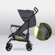 Carucior sport, Lionelo, Elia, Cu plasa de tantari, Suport de picioare reglabil, Spatar ajustabil in 4 pozitii, Capotina XXL, Pliere tip umbrela, Capacitate 15 kg, 6 luni+, EN 1888, Model papadie, Gri