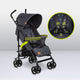 Carucior sport, Lionelo, Elia, Cu plasa de tantari, Suport de picioare reglabil, Spatar ajustabil in 4 pozitii, Capotina XXL, Pliere tip umbrela, Capacitate 15 kg, 6 luni+, EN 1888, Model papadie, Gri
