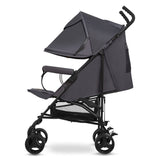 Carucior sport, Lionelo, Elia, Cu plasa de tantari, Suport de picioare reglabil, Spatar ajustabil in 4 pozitii, Capotina XXL, Pliere tip umbrela, Capacitate 15 kg, 6 luni+, EN 1888, Model papadie, Gri