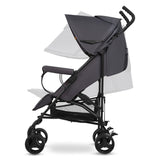 Carucior sport, Lionelo, Elia, Cu plasa de tantari, Suport de picioare reglabil, Spatar ajustabil in 4 pozitii, Capotina XXL, Pliere tip umbrela, Capacitate 15 kg, 6 luni+, EN 1888, Model papadie, Gri