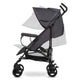 Carucior sport, Lionelo, Elia, Cu plasa de tantari, Suport de picioare reglabil, Spatar ajustabil in 4 pozitii, Capotina XXL, Pliere tip umbrela, Capacitate 15 kg, 6 luni+, EN 1888, Model papadie, Gri