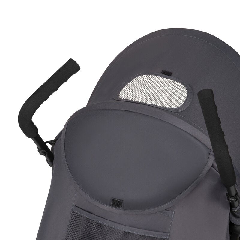 Carucior sport, Lionelo, Elia, Cu plasa de tantari, Suport de picioare reglabil, Spatar ajustabil in 4 pozitii, Capotina XXL, Pliere tip umbrela, Capacitate 15 kg, 6 luni+, EN 1888, Model papadie, Gri