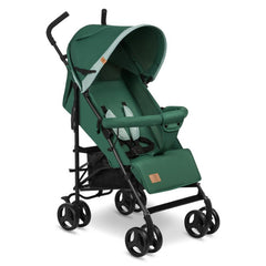 Carucior sport, Lionelo, Elia, Cu plasa de tantari, Suport de picioare reglabil, Spatar ajustabil in 4 pozitii, Capotina XXL, Pliere tip umbrela, Capacitate 15 kg, 6 luni+, EN 1888, Verde