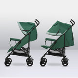 Carucior sport, Lionelo, Elia, Cu plasa de tantari, Suport de picioare reglabil, Spatar ajustabil in 4 pozitii, Capotina XXL, Pliere tip umbrela, Capacitate 15 kg, 6 luni+, EN 1888, Verde