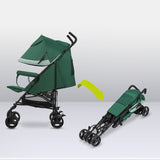 Carucior sport, Lionelo, Elia, Cu plasa de tantari, Suport de picioare reglabil, Spatar ajustabil in 4 pozitii, Capotina XXL, Pliere tip umbrela, Capacitate 15 kg, 6 luni+, EN 1888, Verde