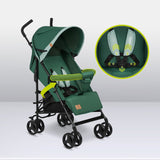 Carucior sport, Lionelo, Elia, Cu plasa de tantari, Suport de picioare reglabil, Spatar ajustabil in 4 pozitii, Capotina XXL, Pliere tip umbrela, Capacitate 15 kg, 6 luni+, EN 1888, Verde