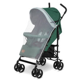 Carucior sport, Lionelo, Elia, Cu plasa de tantari, Suport de picioare reglabil, Spatar ajustabil in 4 pozitii, Capotina XXL, Pliere tip umbrela, Capacitate 15 kg, 6 luni+, EN 1888, Verde
