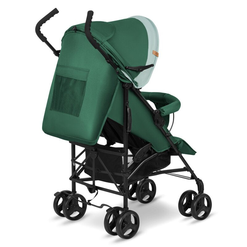 Carucior sport, Lionelo, Elia, Cu plasa de tantari, Suport de picioare reglabil, Spatar ajustabil in 4 pozitii, Capotina XXL, Pliere tip umbrela, Capacitate 15 kg, 6 luni+, EN 1888, Verde