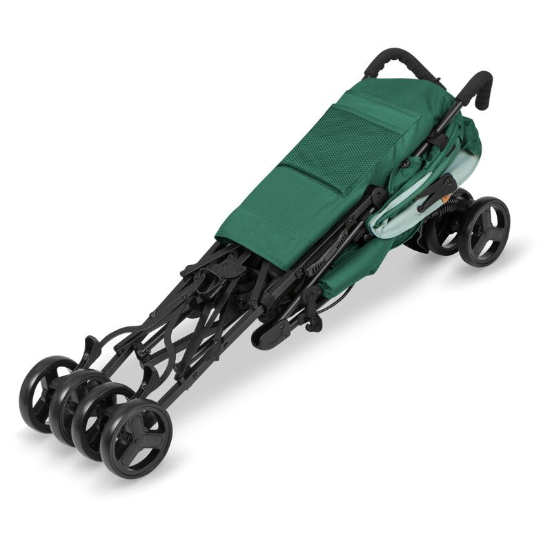 Carucior sport, Lionelo, Elia, Cu plasa de tantari, Suport de picioare reglabil, Spatar ajustabil in 4 pozitii, Capotina XXL, Pliere tip umbrela, Capacitate 15 kg, 6 luni+, EN 1888, Verde