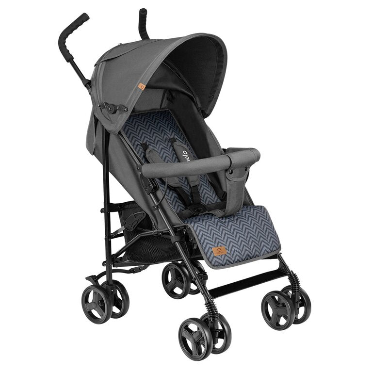 Carucior sport, Lionelo, Elia, Cu plasa de tantari, Suport de picioare reglabil, Spatar ajustabil in 4 pozitii, Capotina XXL, Pliere tip umbrela, Capacitate 15 kg, 6 luni+, EN 1888, Gri - gogobaby.ro