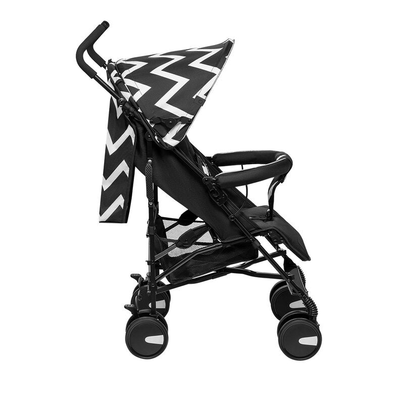 Carucior sport, Lionelo, Elia Oslo, Cu plasa de tantari, Suport de picioare reglabil, Spatar ajustabil in 4 pozitii, Capotina XXL, Pliere tip umbrela, Capacitate 15 kg, 6 luni+, EN 1888, Negru/Alb