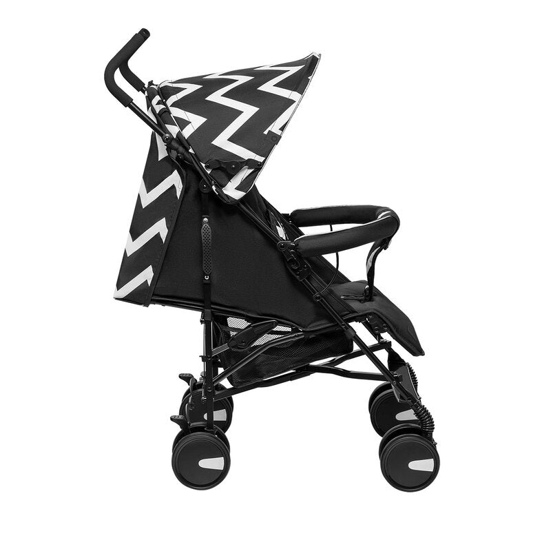Carucior sport, Lionelo, Elia Oslo, Cu plasa de tantari, Suport de picioare reglabil, Spatar ajustabil in 4 pozitii, Capotina XXL, Pliere tip umbrela, Capacitate 15 kg, 6 luni+, EN 1888, Negru/Alb