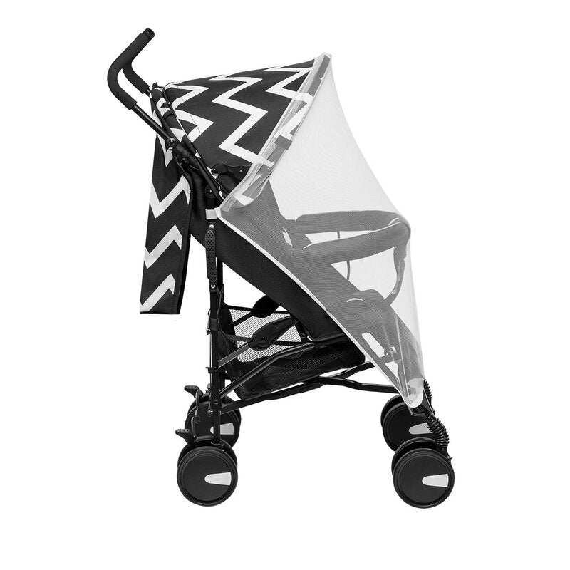 Carucior sport, Lionelo, Elia Oslo, Cu plasa de tantari, Suport de picioare reglabil, Spatar ajustabil in 4 pozitii, Capotina XXL, Pliere tip umbrela, Capacitate 15 kg, 6 luni+, EN 1888, Negru/Alb
