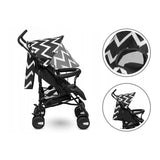 Carucior sport, Lionelo, Elia Oslo, Cu plasa de tantari, Suport de picioare reglabil, Spatar ajustabil in 4 pozitii, Capotina XXL, Pliere tip umbrela, Capacitate 15 kg, 6 luni+, EN 1888, Negru/Alb