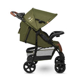 Carucior sport, Lionelo, Emma Plus, Cu tavita, 2 Suporturi pentru pahar, Geanta accesorii, Conform cu standardul european de securitate EN1888-1, Forest Green