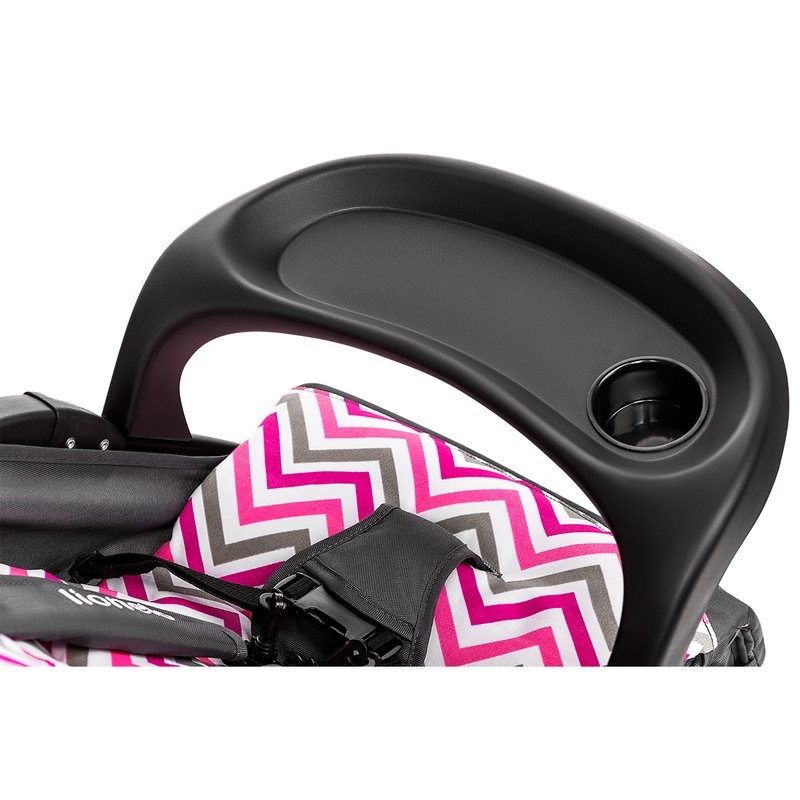 Carucior sport, Lionelo, Emma Plus, Cu tavita, 2 Suporturi pentru pahar, Geanta accesorii, Conform cu standardul european de securitate EN1888-1, Pink Scandi