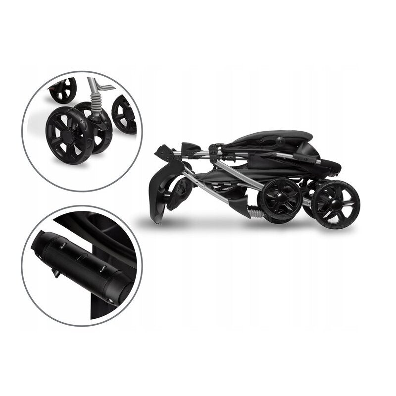 Carucior sport, Lionelo, Emma Plus, Cu tavita, 2 Suporturi pentru pahar, Geanta accesorii, Conform cu standardul european de securitate EN1888-1, Stone - gogobaby.ro