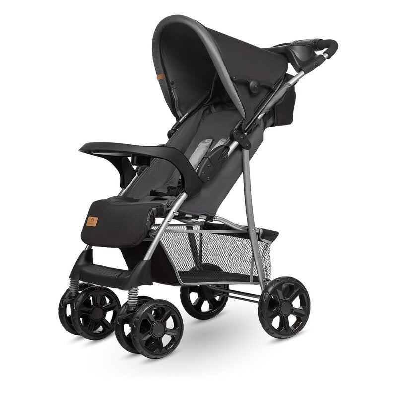 Carucior sport, Lionelo, Emma Plus, Cu tavita, 2 Suporturi pentru pahar, Geanta accesorii, Conform cu standardul european de securitate EN1888-1, Stone - gogobaby.ro