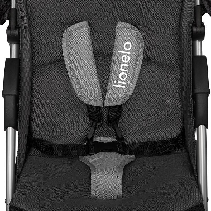 Carucior sport, Lionelo, Emma Plus, Cu tavita, 2 Suporturi pentru pahar, Geanta accesorii, Conform cu standardul european de securitate EN1888-1, Stone - gogobaby.ro